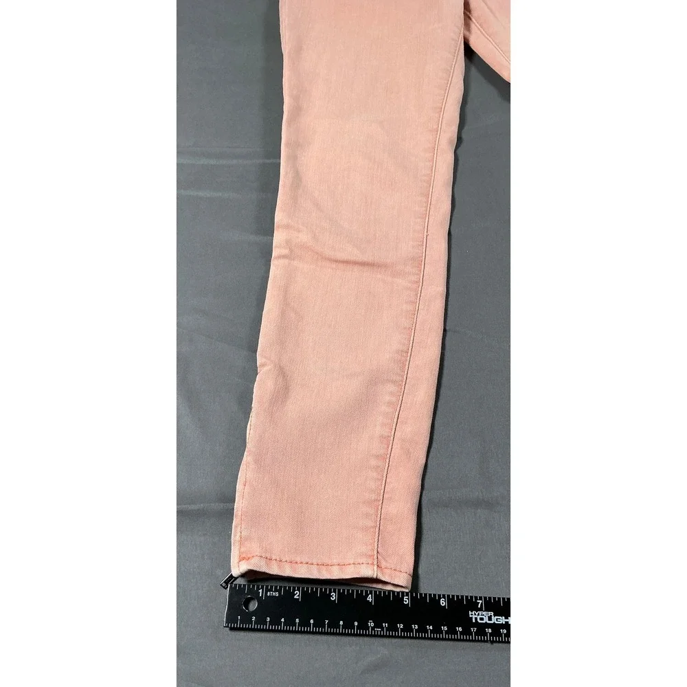 Free People Skinny Jeans Peach Coral Salmon‎ Ankle Zip Low Rise W26 OB15125